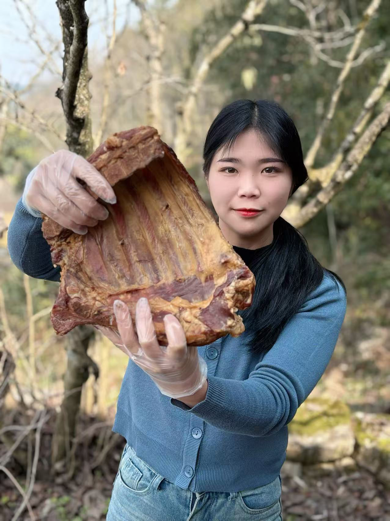 【腊排骨现称】恩施高山腊排骨k农村柴火烟熏r腊排骨 前 排