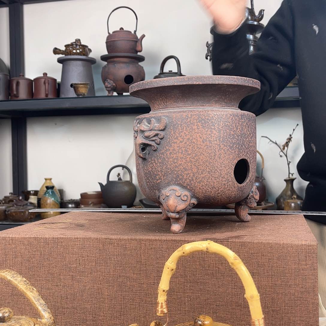 紫泥茶壶紫砂粗陶茶器