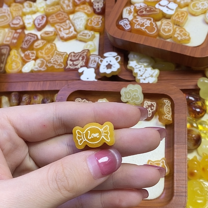 琥珀未镶嵌珠宝奇石糖果