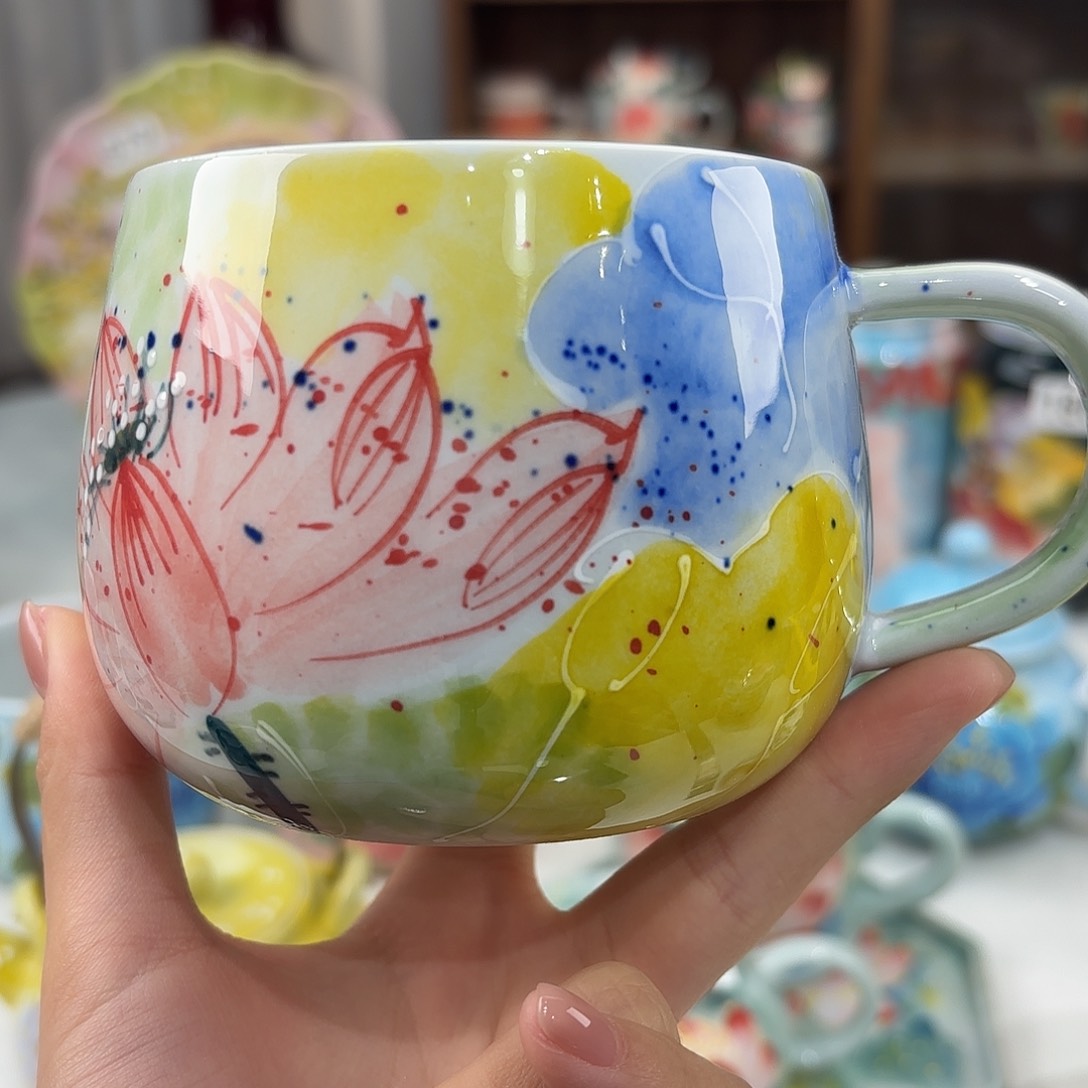 景德镇手绘高温釉下彩陶瓷茶具