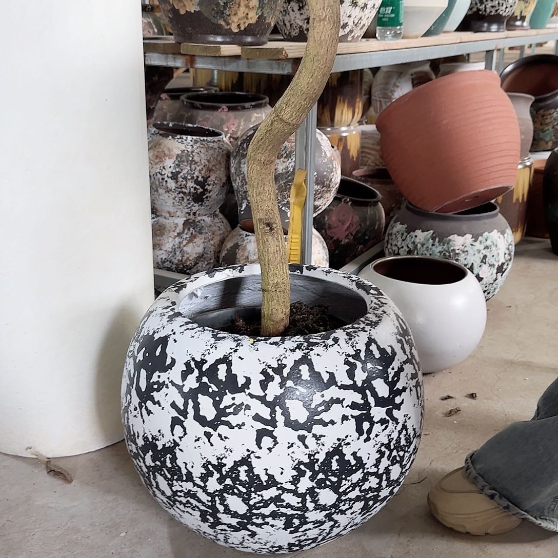紫砂花盆王嫂花盆0914-154高35口26