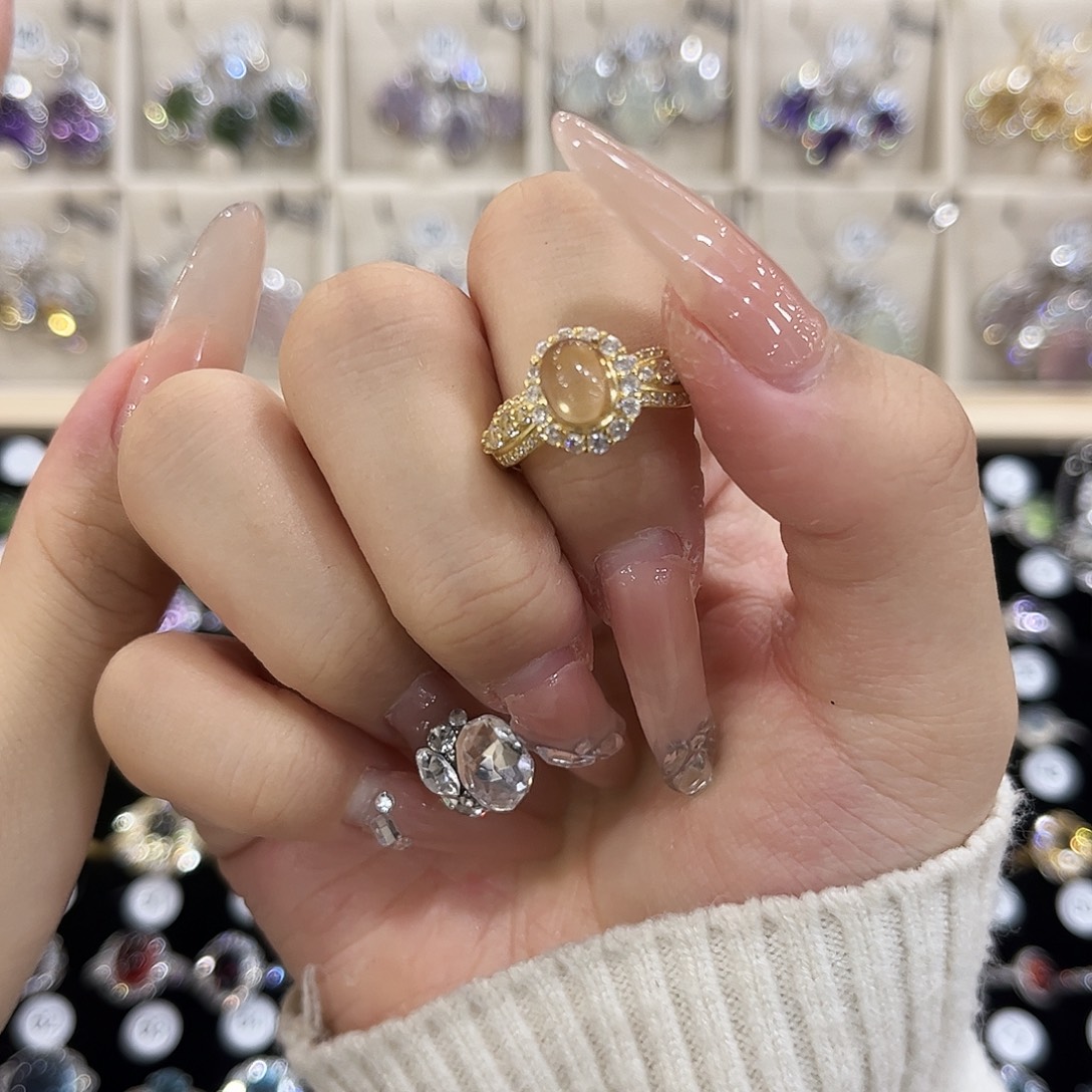 周***s黄晶银S925镶嵌戒指