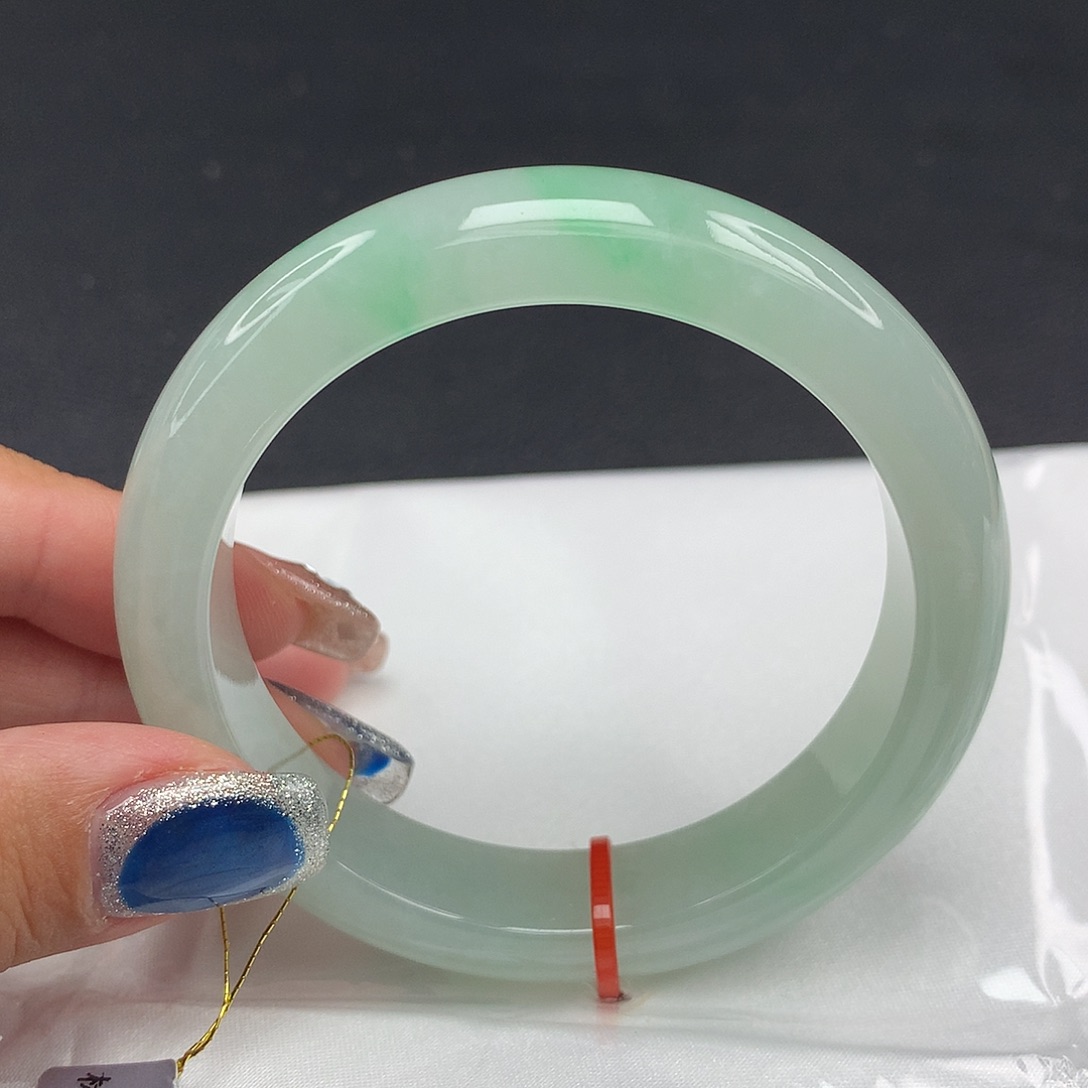 翡翠未镶嵌手镯54圈886