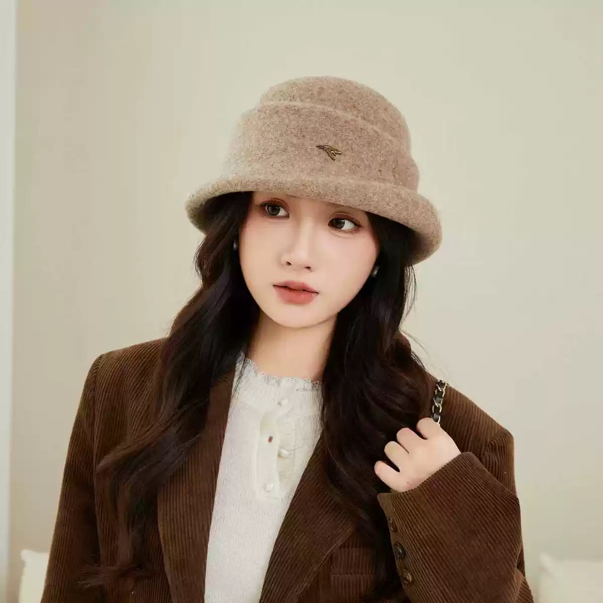 一帽多带赫本风羊毛保暖渔夫帽优雅千金气质男款女款秋冬帽子