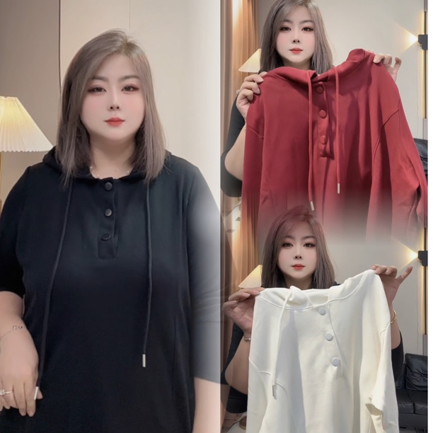 帽衫女款爆款2025新款大码胖mm遮肚子显瘦长袖T恤外穿连帽卫衣