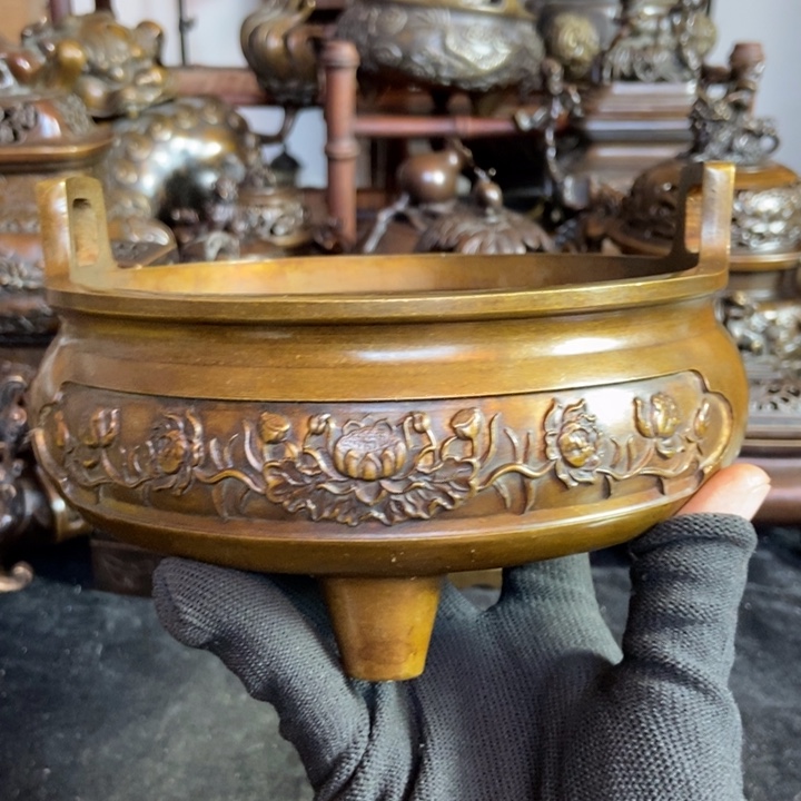 铜器工艺品摆件香炉摆件