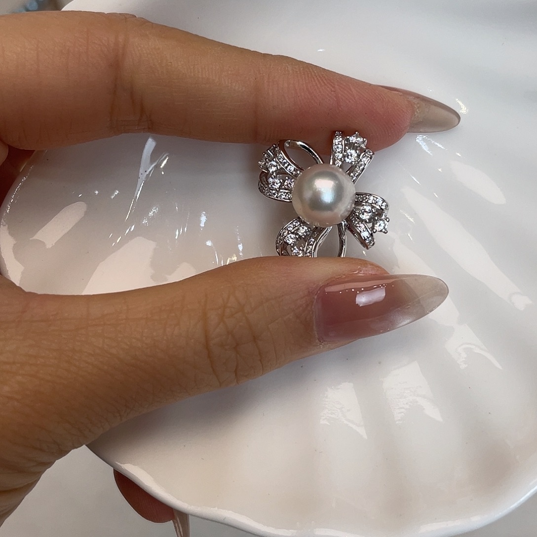 海水珍珠吊坠(不含链)银S925镶嵌