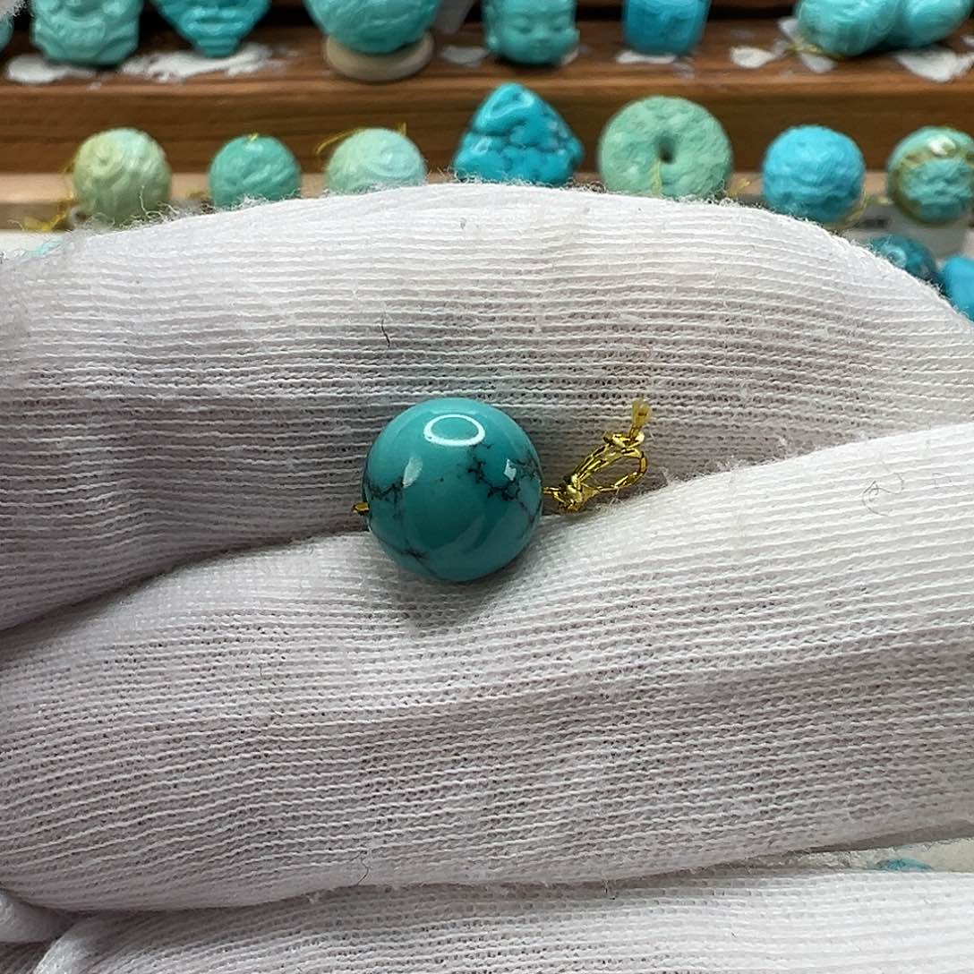 绿松石圆珠 未镶嵌