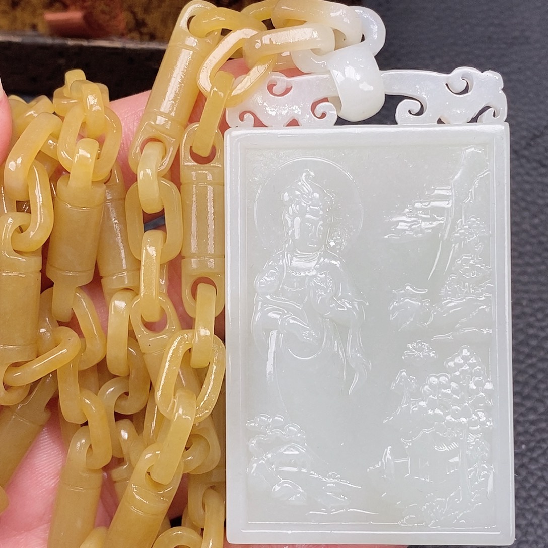 和田玉未镶嵌颈饰