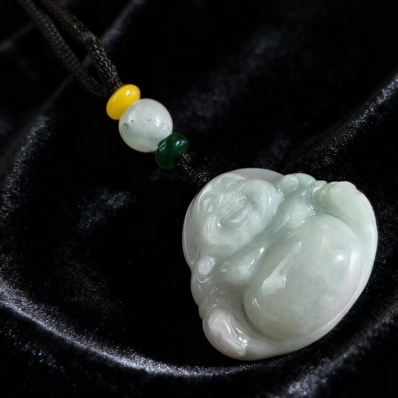 非金属树脂项链 【小颖】新式笑口常开弥勒佛吊坠