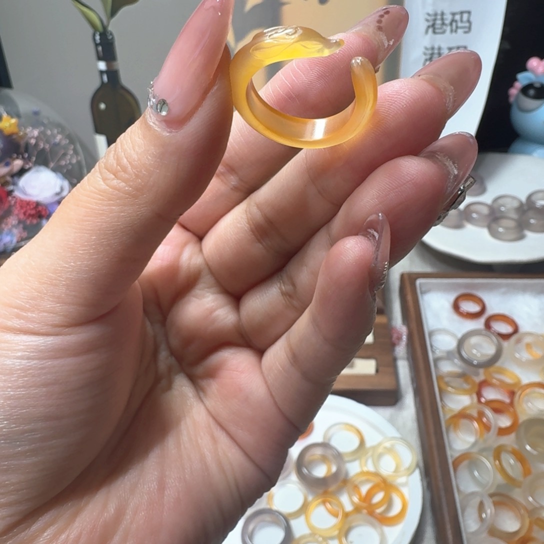 未镶嵌戒指玛瑙/玉髓609港14