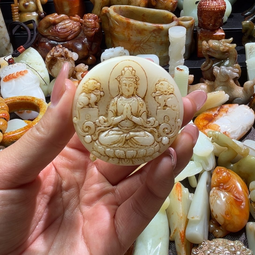 和田玉未镶嵌挂件