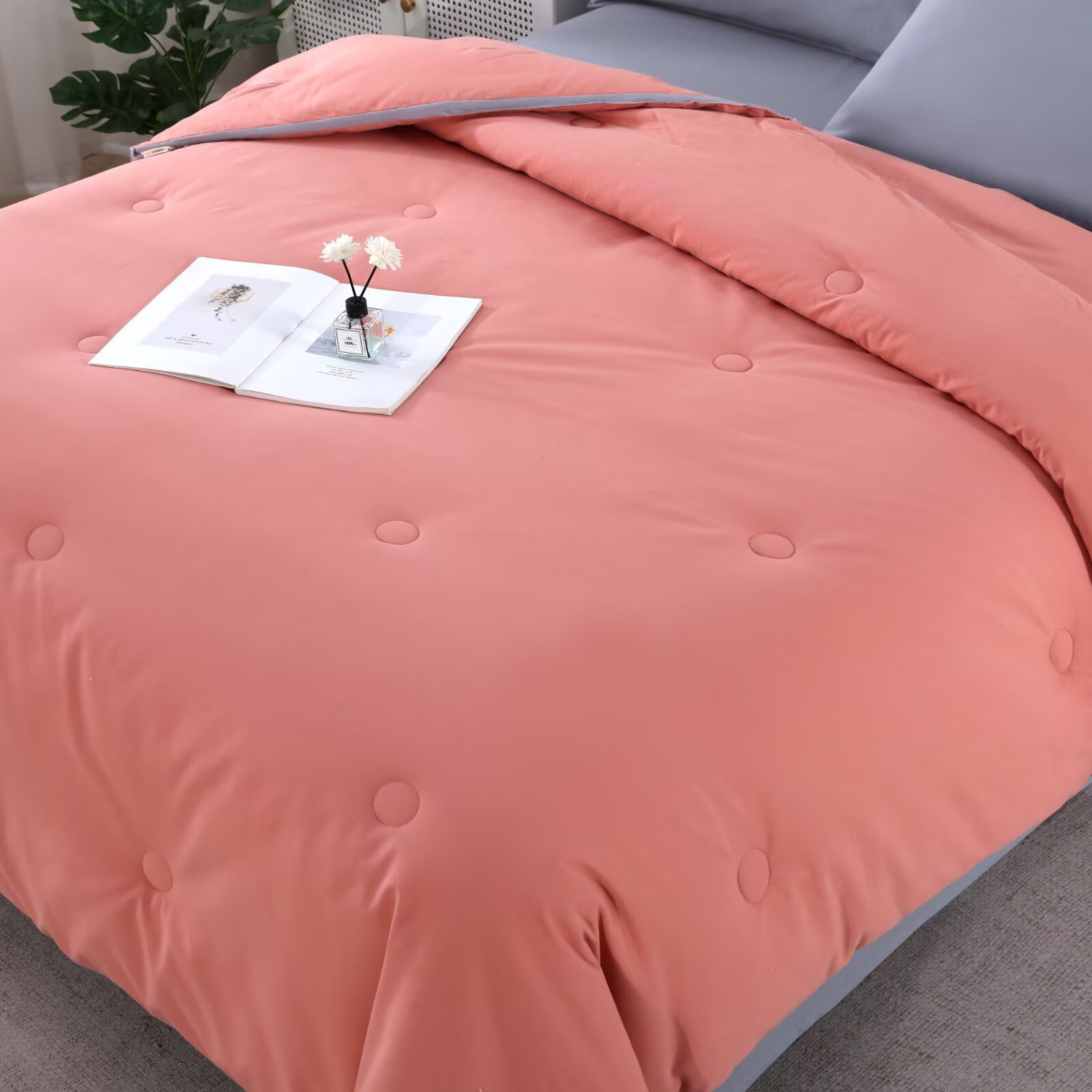 粗布可水洗机洗大豆被春秋被夏被单双人宿舍被