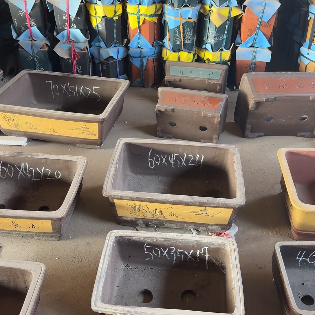 用***0紫砂花盆50.60马槽蓝