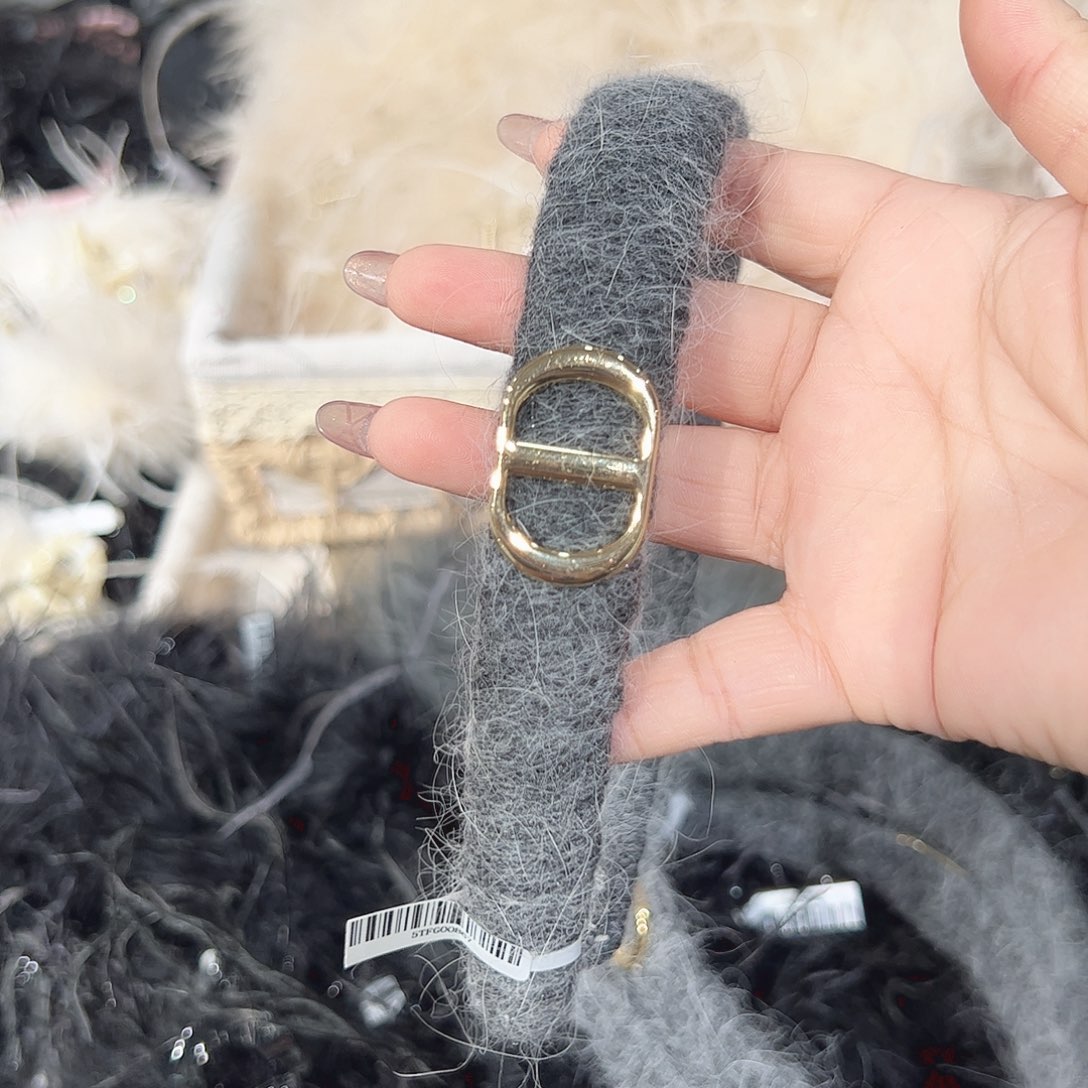 非金属猪鼻子马海毛发箍一个