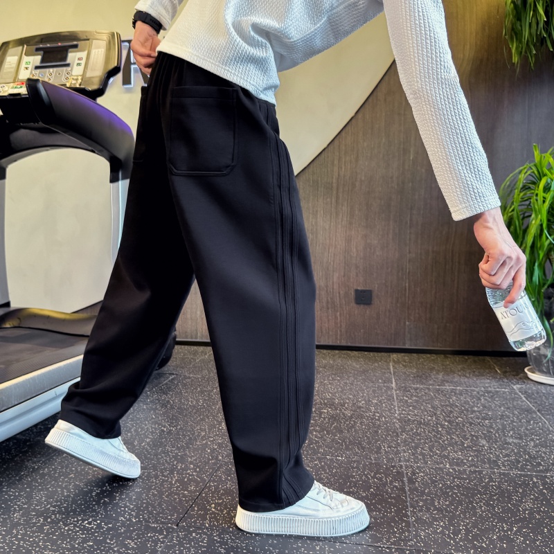 男士加绒卫裤秋冬款裤子男款爆款2025新款冬季直筒长裤休闲运动裤