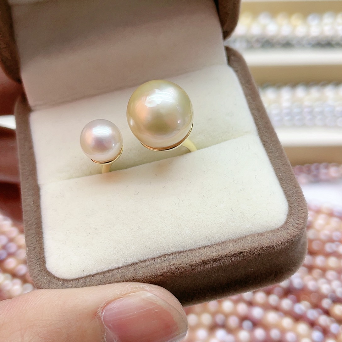 海水珍珠戒指银S925镶嵌
