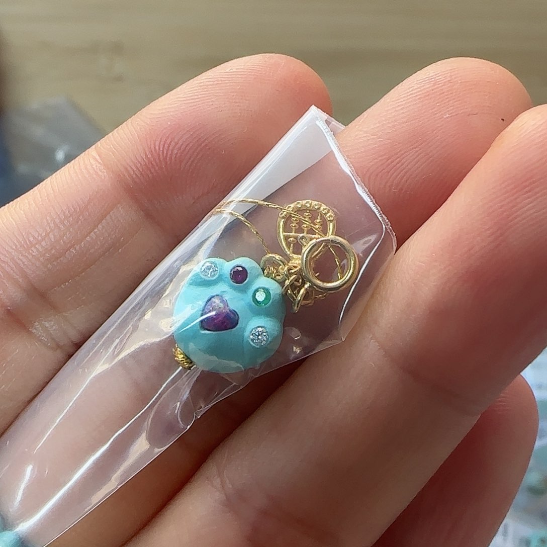 绿松石珠宝半成品18K金镶嵌