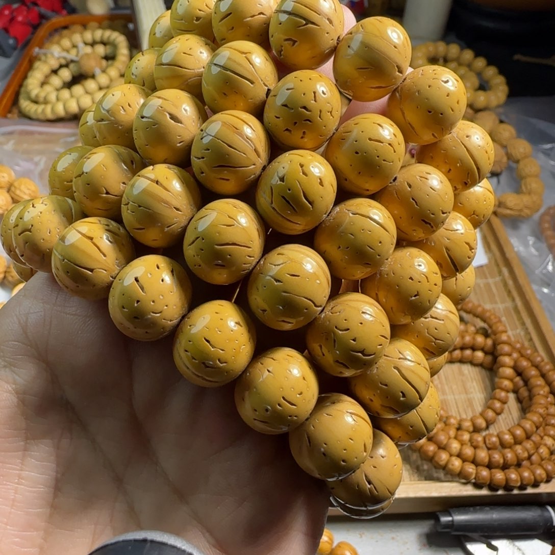 核桃手串/手链15.5x13.7奶油算盘