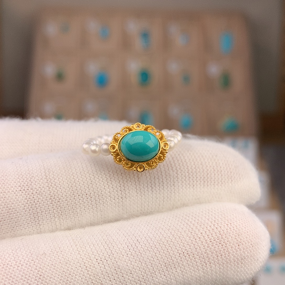 绿松石未镶嵌戒指