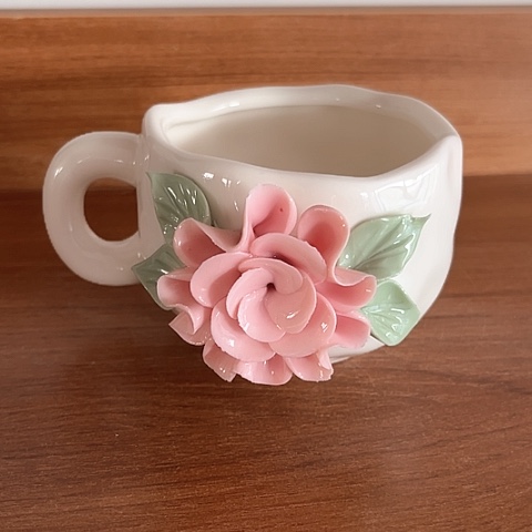 白瓷咏*粉色杯子一个