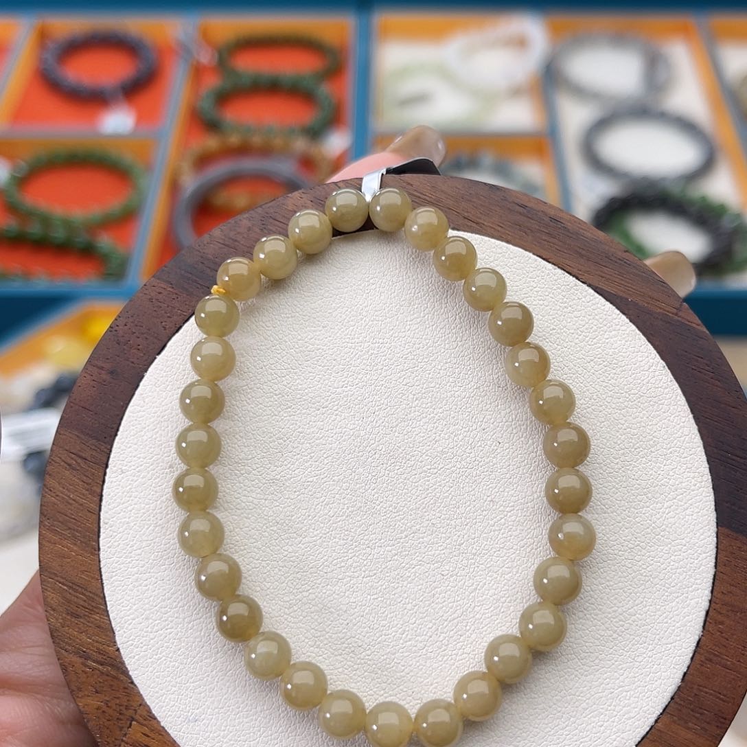 和田玉未镶嵌手串Z8卡6