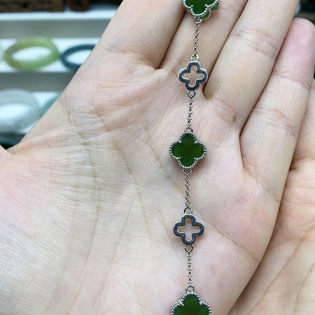 【闪购商品】和田玉手链银S925镶嵌