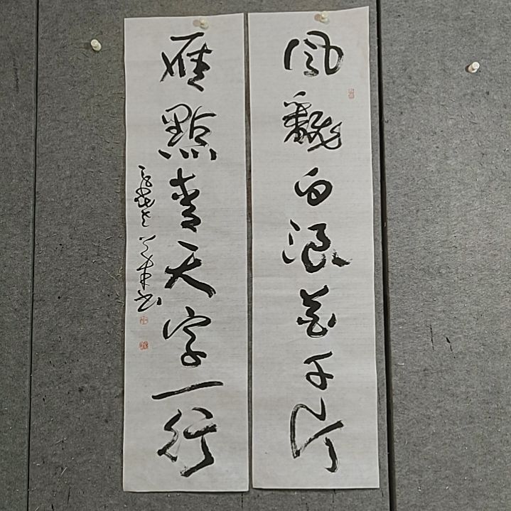 书法宋秉民书法。四尺对开。
