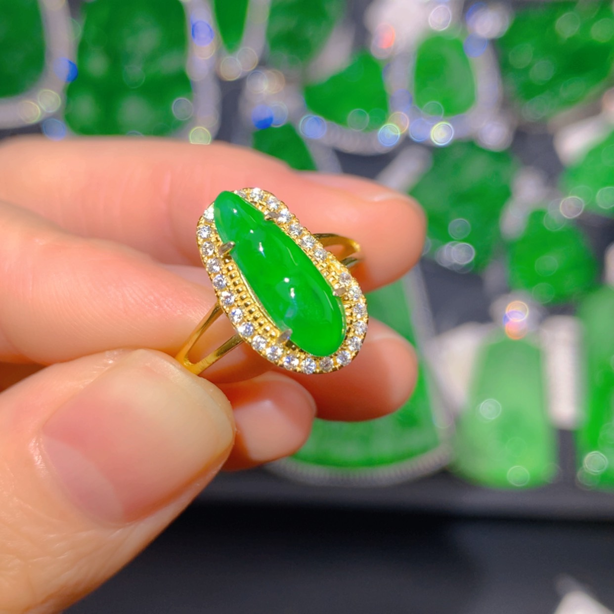 【闪购商品】翡翠戒指银S925镶嵌111111