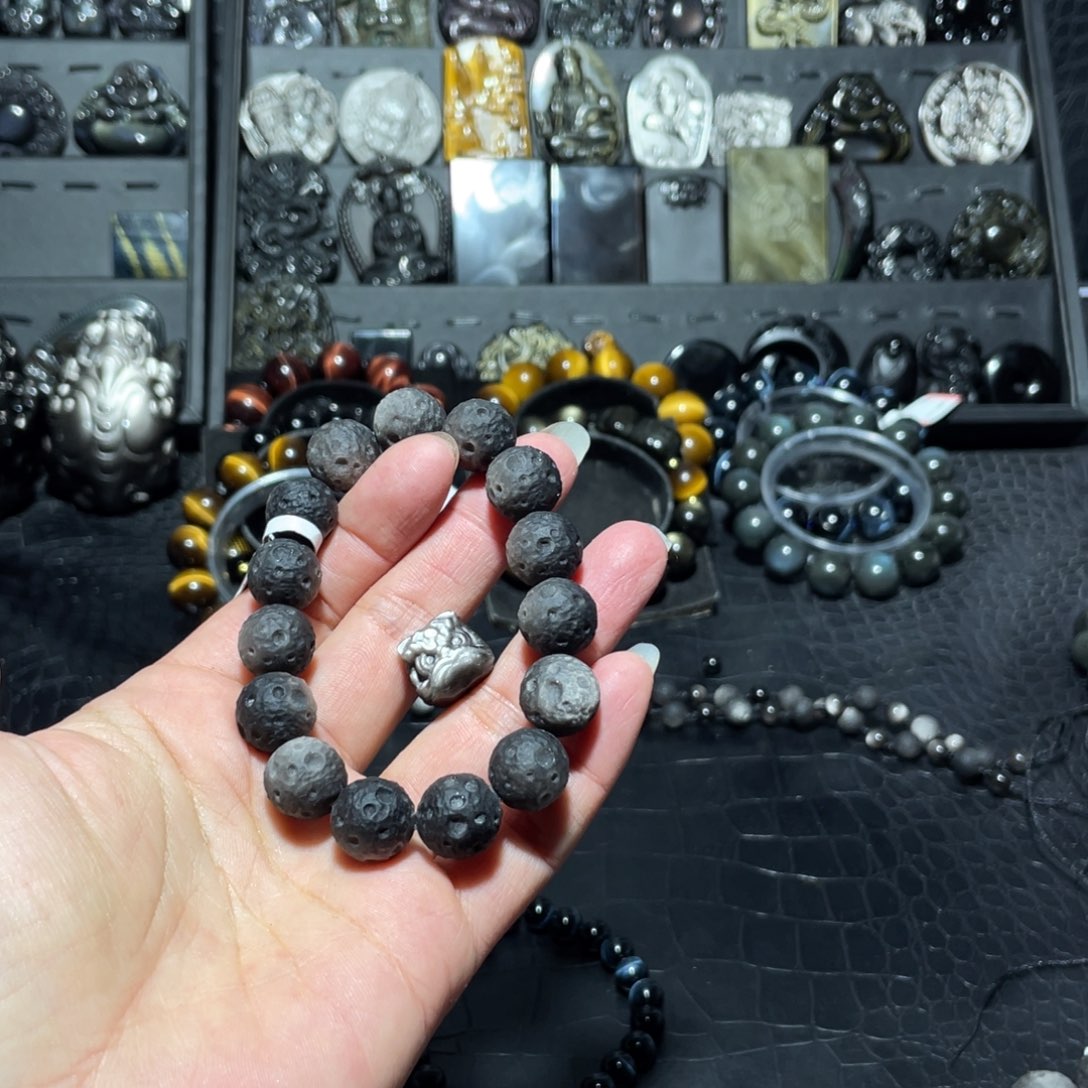 黑曜岩手链未镶嵌东**涵