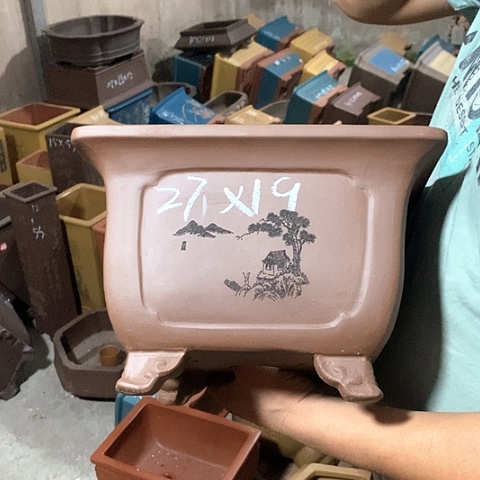 紫砂花盆手工制作