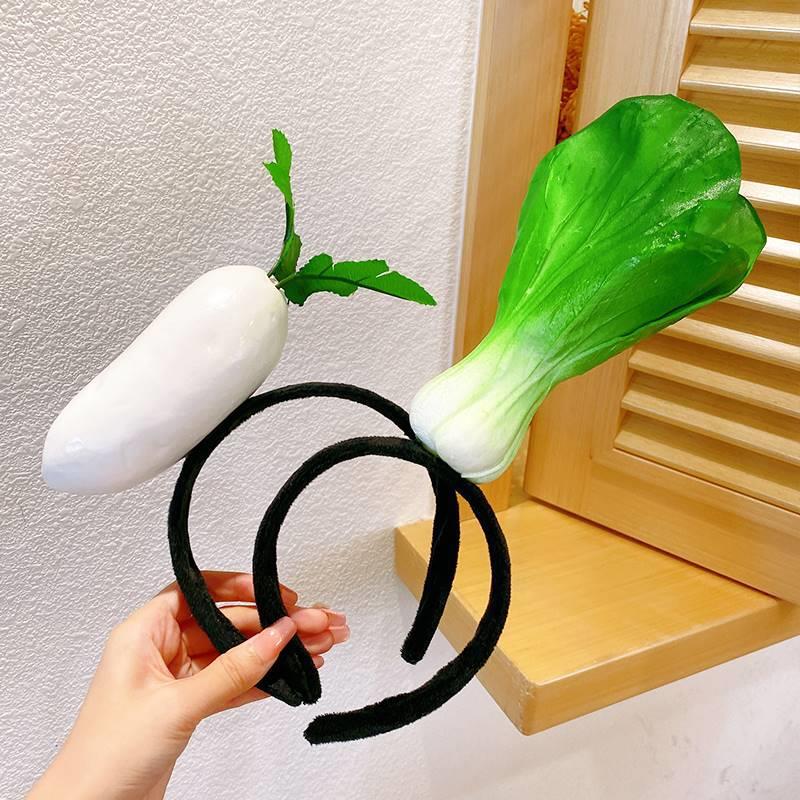 大号萝卜白菜气质蔬菜发箍搞怪辣椒头箍发卡搞怪发卡拍照头饰新品