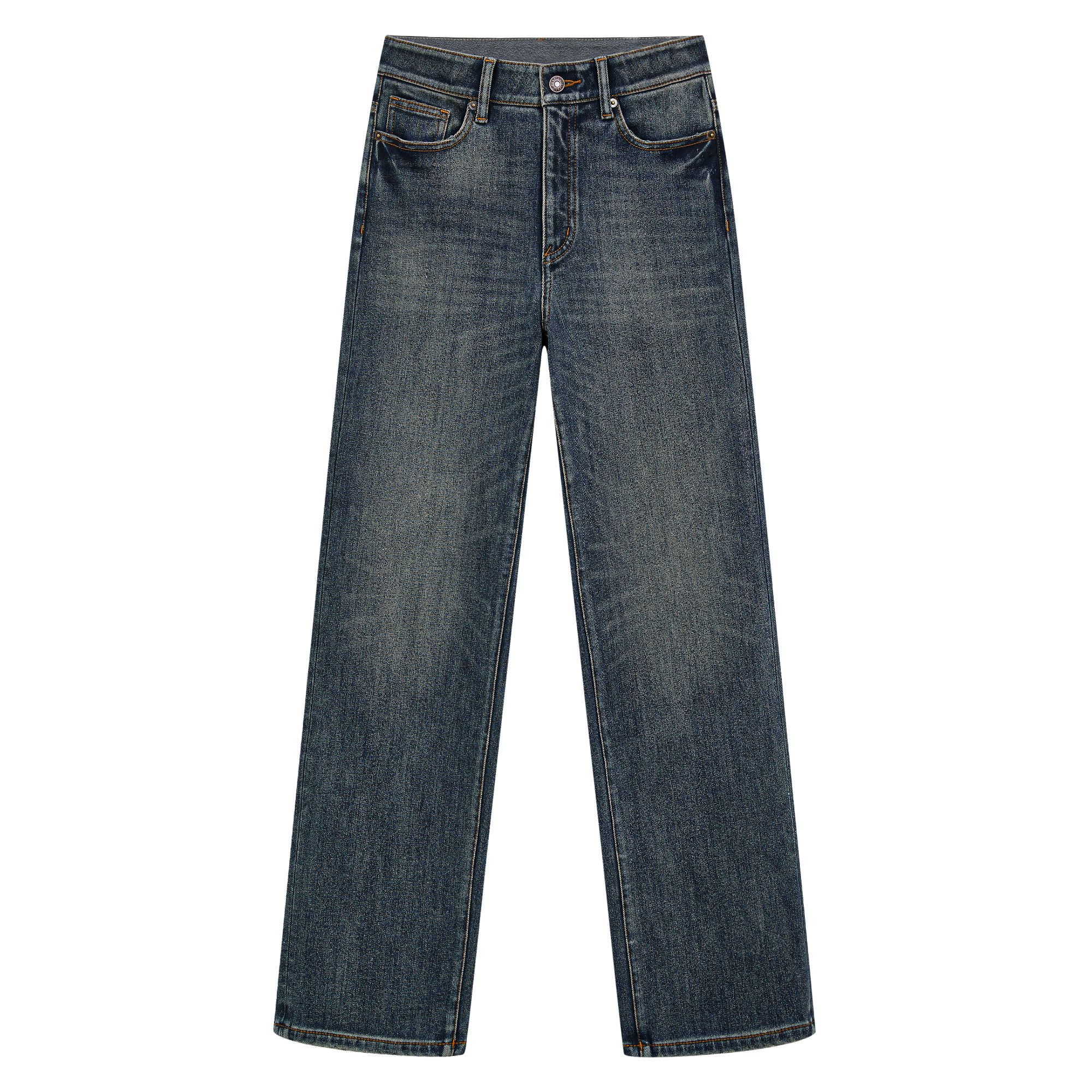 【李星儿 LUMIEN】加绒直筒牛仔裤LX4JKK102