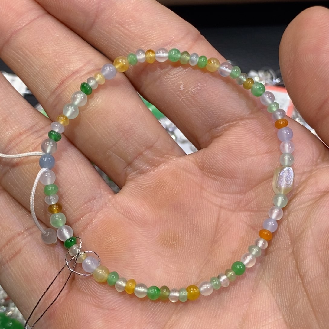 未镶嵌手串翡翠珠串