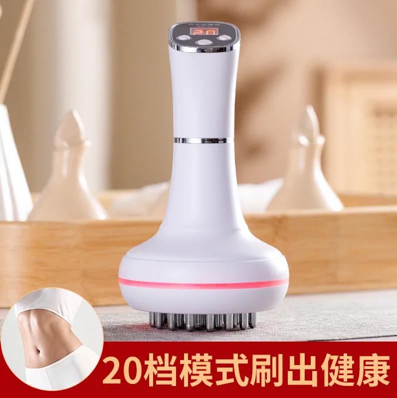 新款电动经络刷腹部按摩仪带脉疏通肩颈刮痧神器揉腹美容仪按摩仪