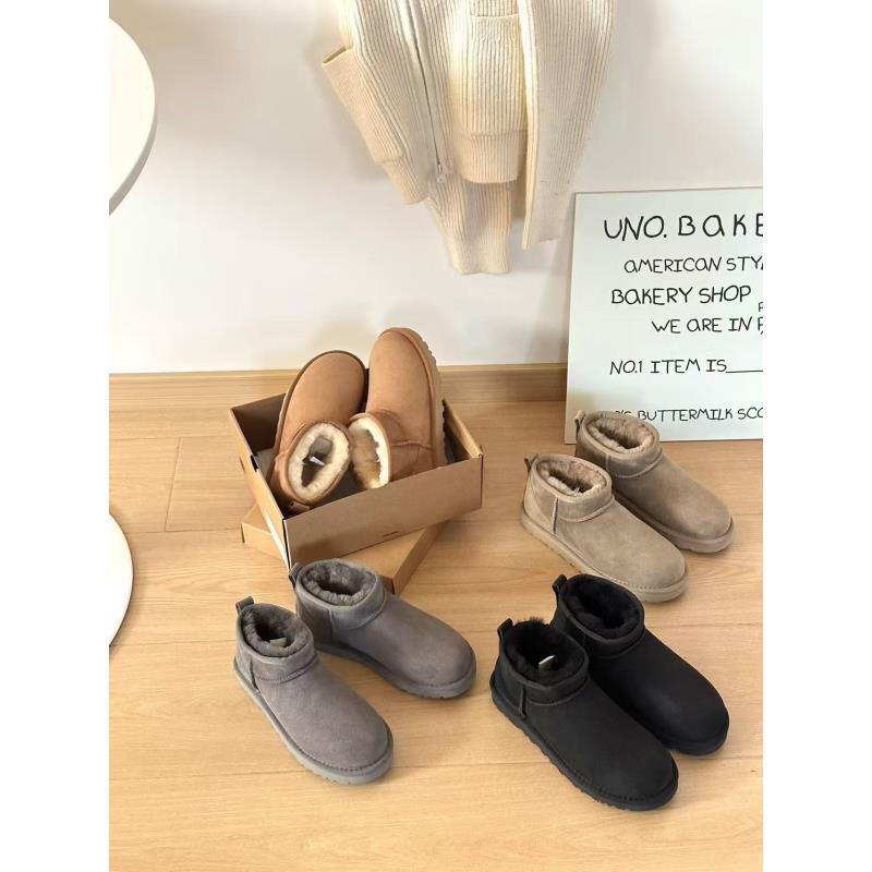 桑坡周冬雨同款雪地靴男女同款皮毛一体时尚百搭