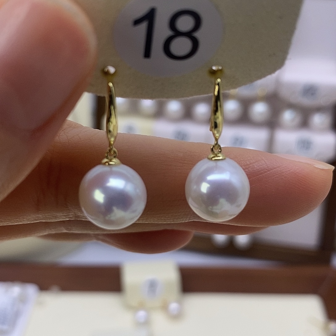 淡水珍珠耳饰银S925镶嵌