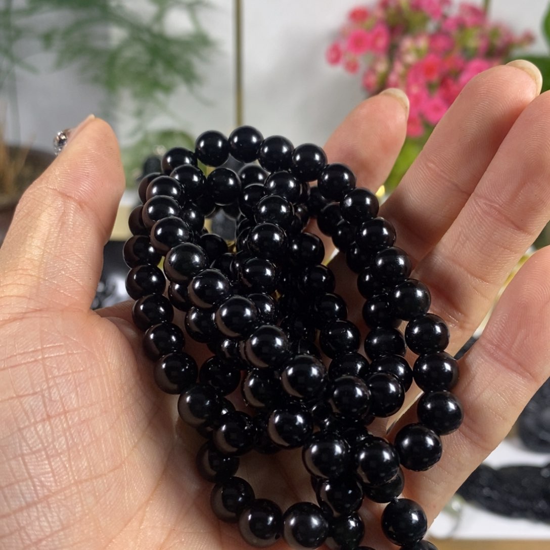 蛇纹石玉珠串未镶嵌用****7