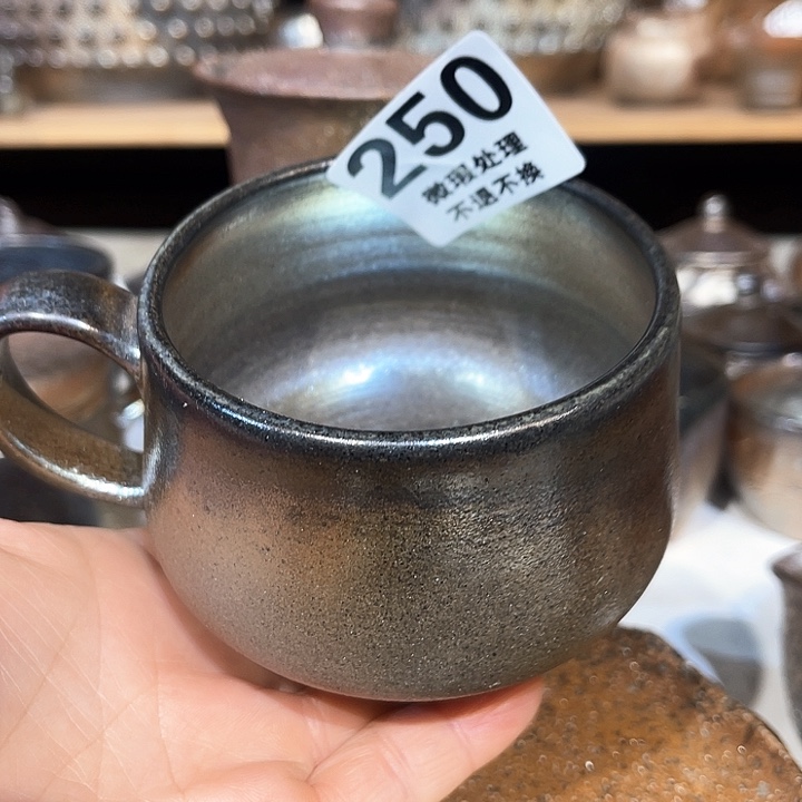 杯高温柴烧陶泥咖啡杯