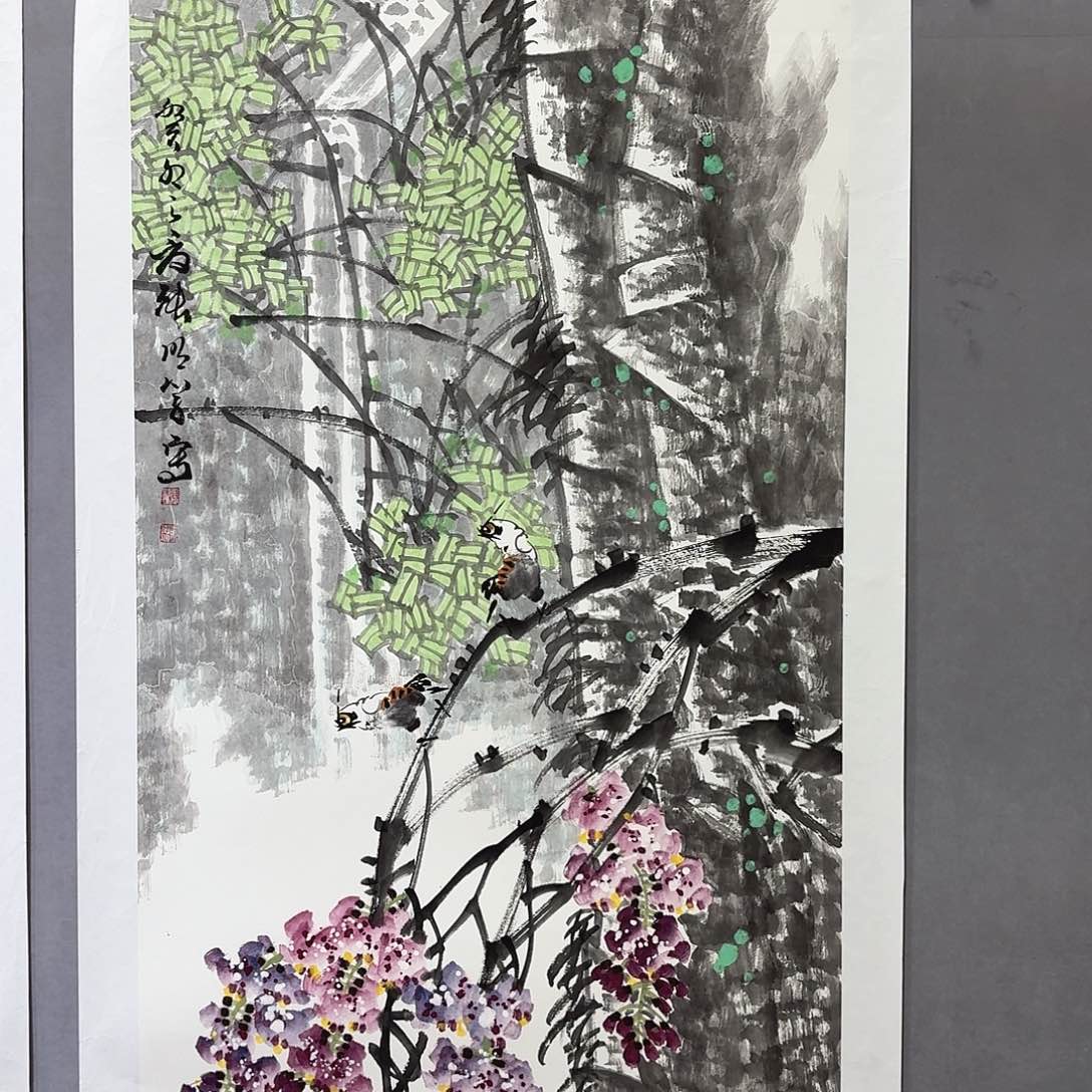 国画亲笔手绘放心去藏