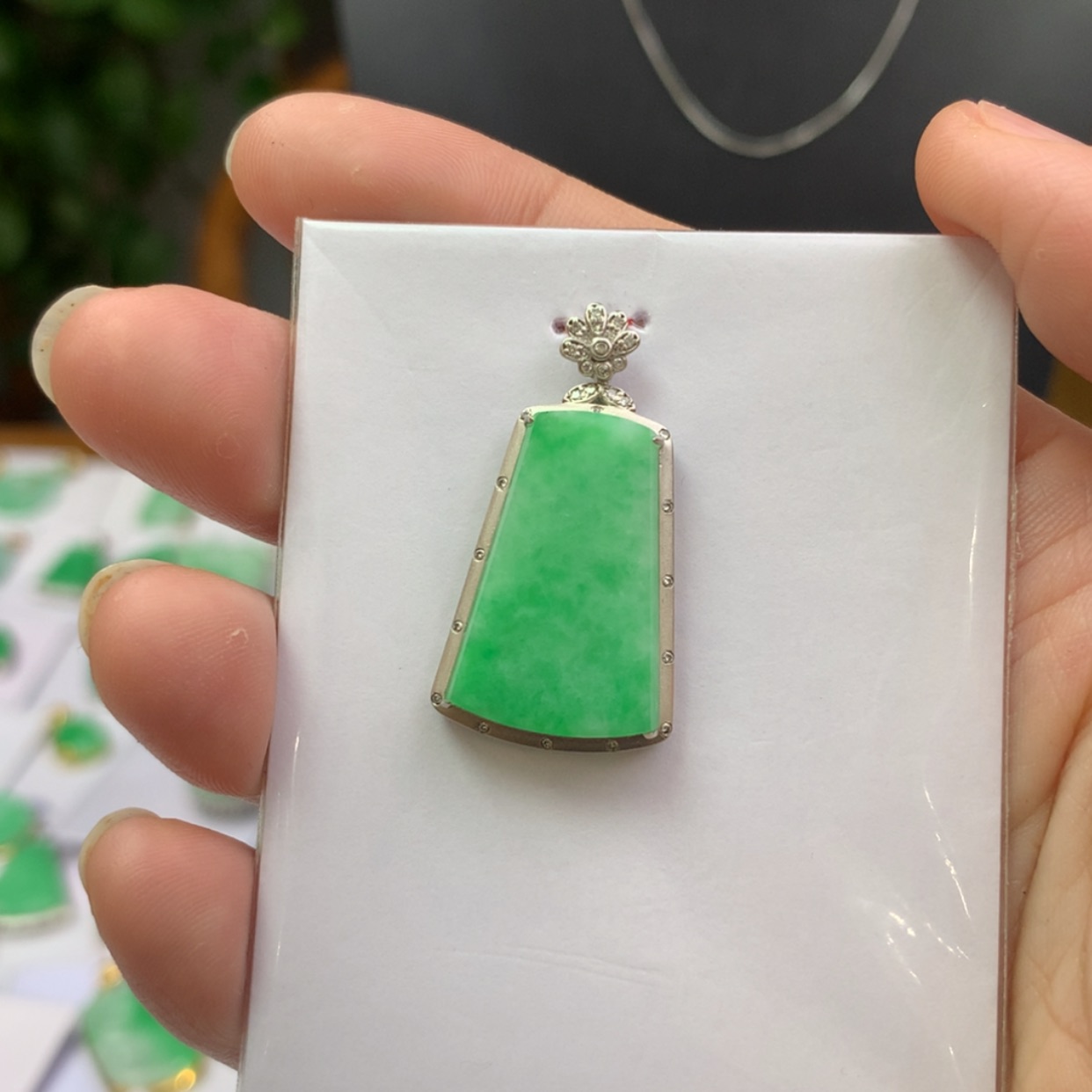 【闪购商品】翡翠颈饰18K金镶嵌@**?翡翠首饰