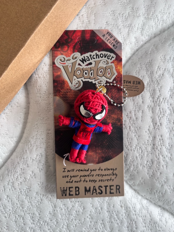 潮玩手工DIY木乃伊巫毒娃娃缠线玩偶公仔挂件（带故事卡）-蜘蛛侠