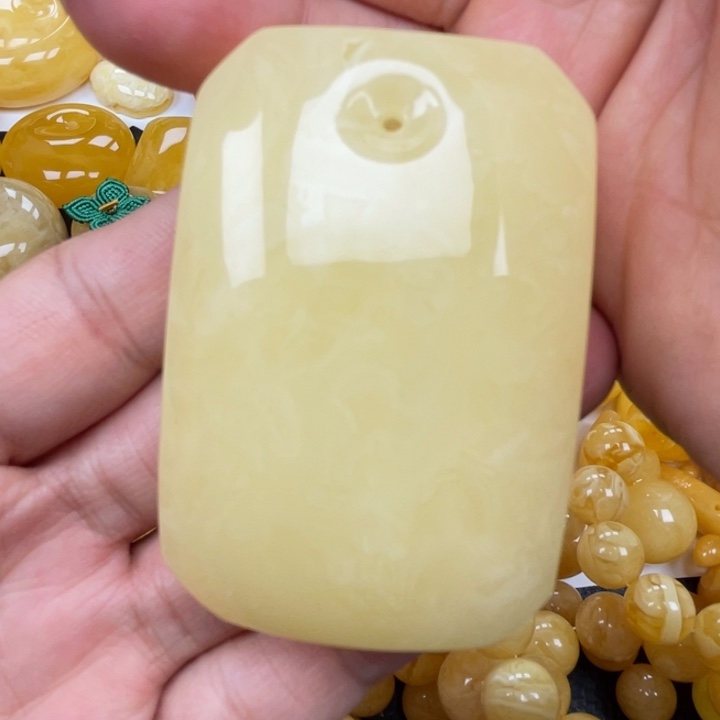 裸石蜜蜡未镶嵌蜜蜡平安无事牌重43