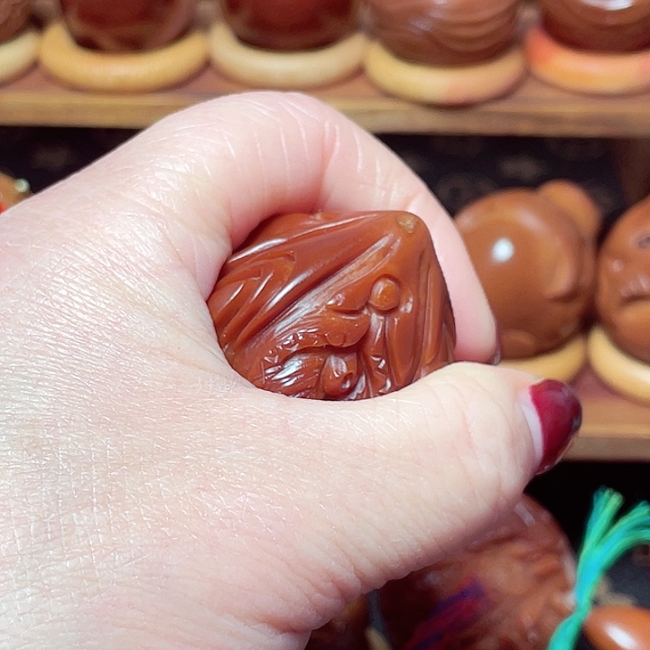 吊坠橄榄核玉华六面