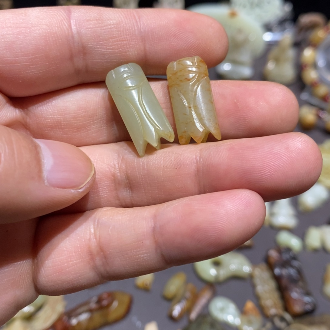 糖***子和田玉（糖玉）未镶嵌颈饰