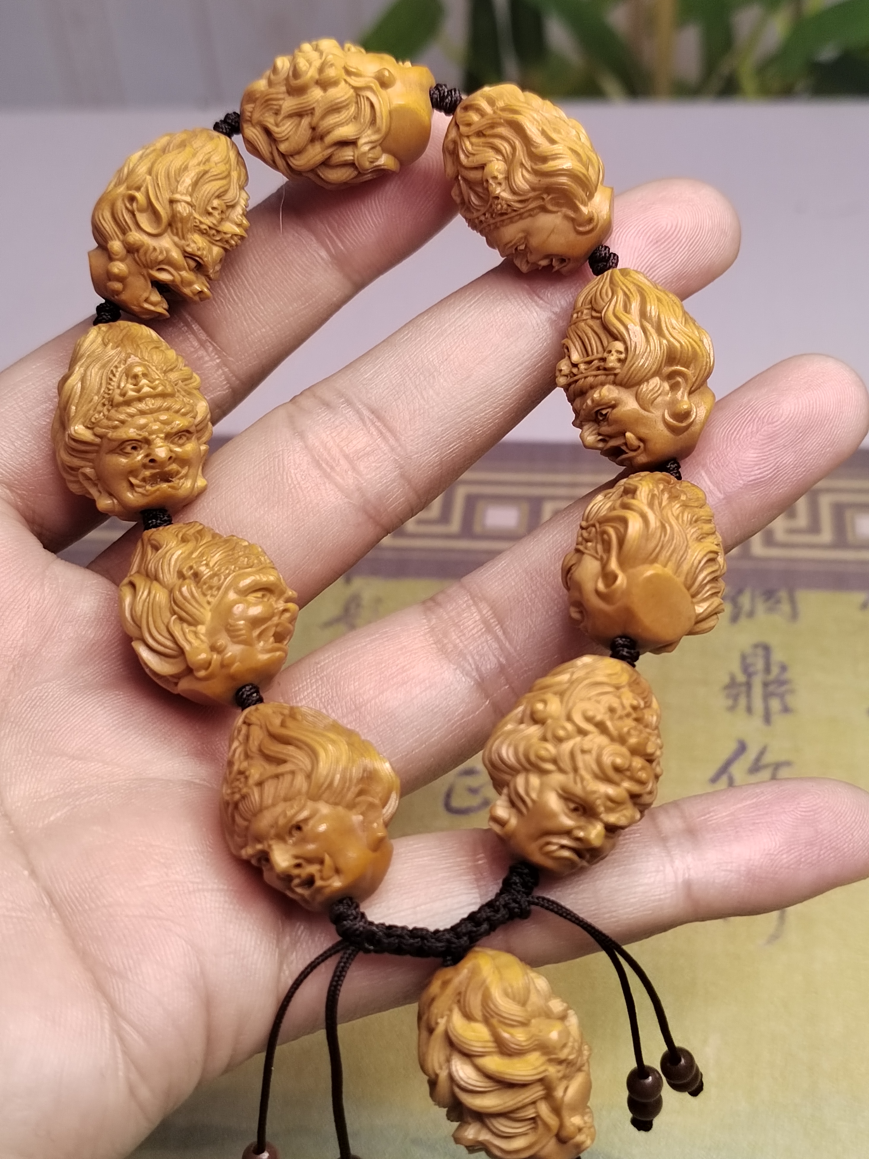 八大冥王手工，实物更立体，更好看橄榄核雕手串