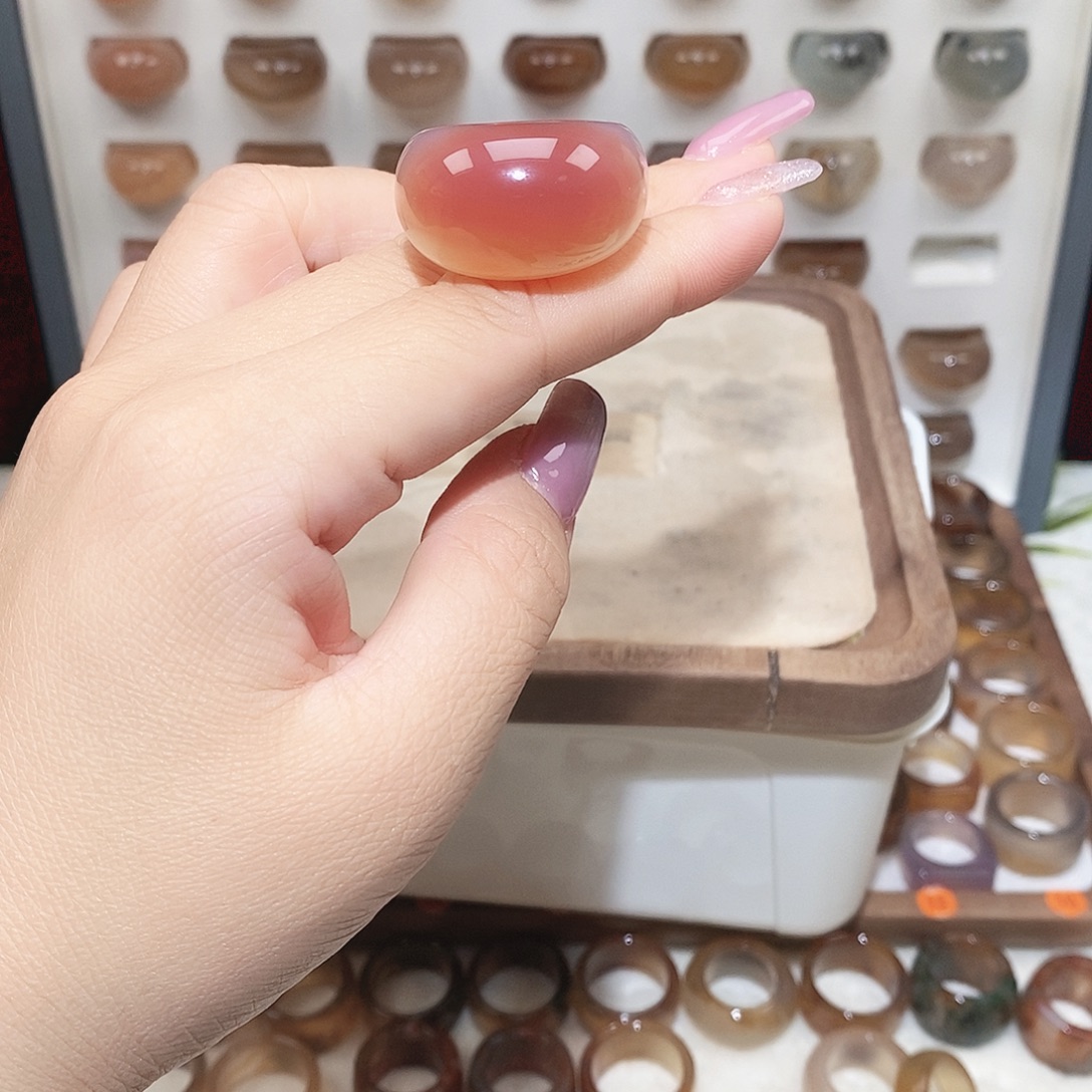 南****玛瑙/玉髓未镶嵌戒指港15