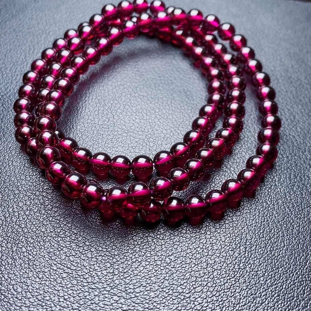 未镶嵌手链石榴石彩*5.0紫牙乌