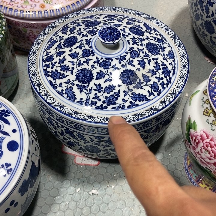 瓷片景德镇陶瓷罐5斤