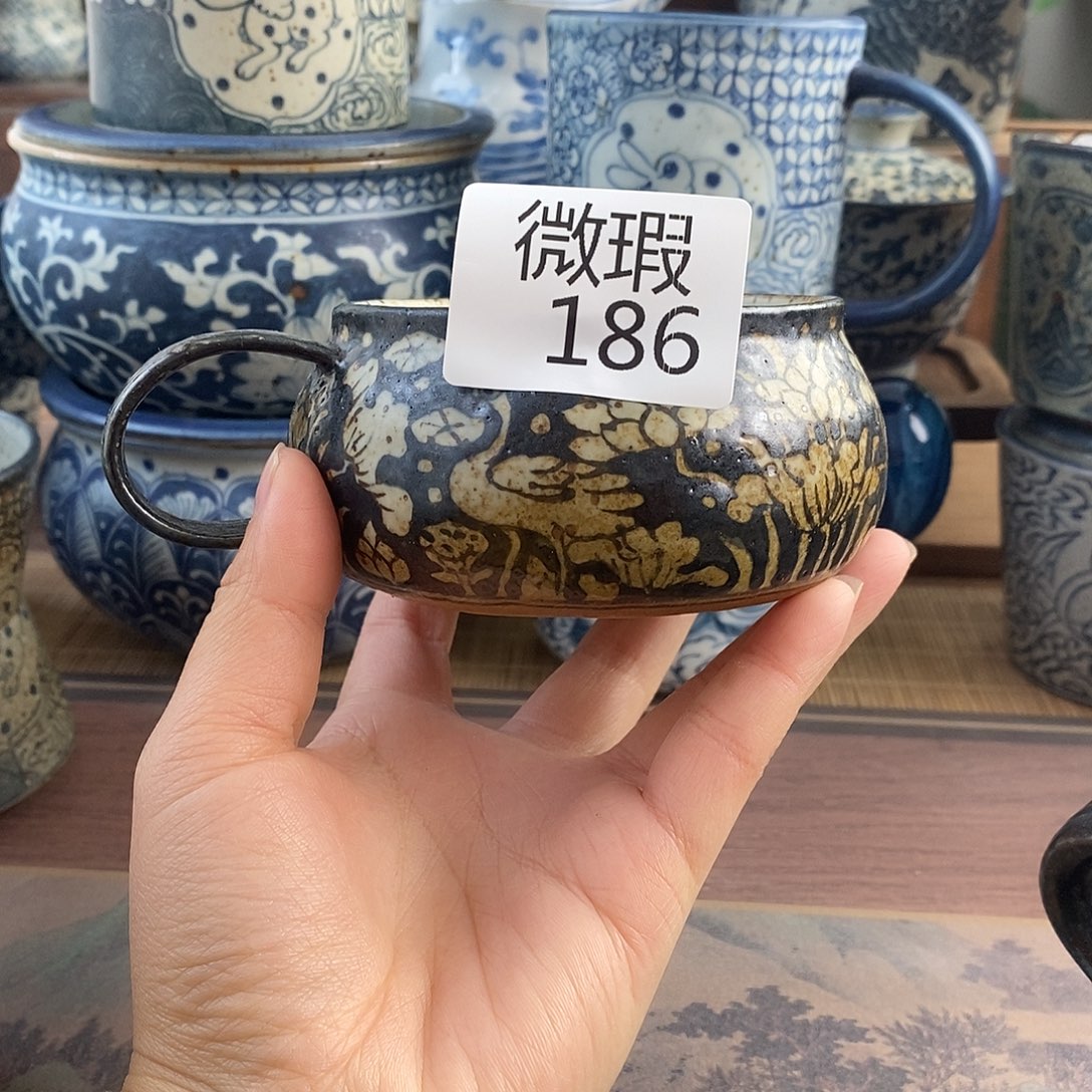 陶手工手绘青花高温陶瓷